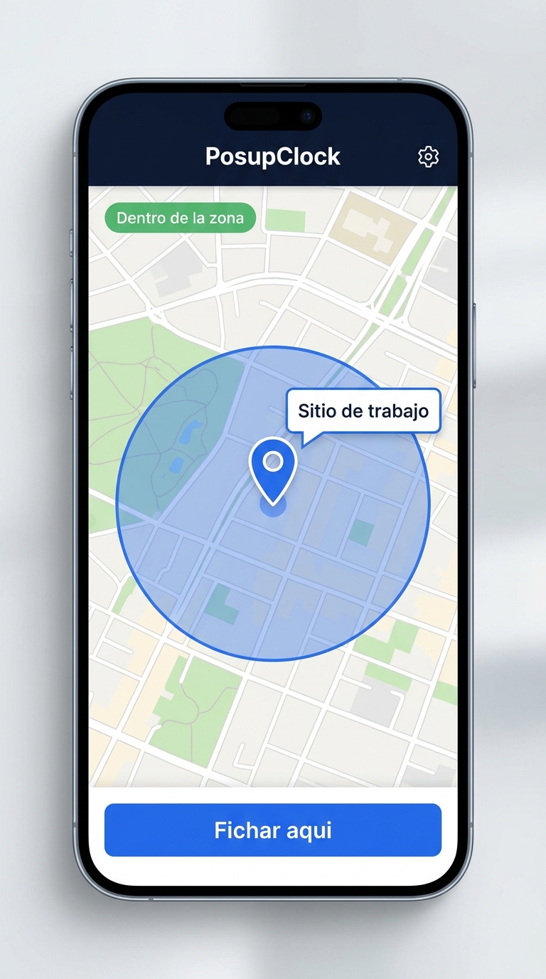 GPS job-site zones — PosupClock